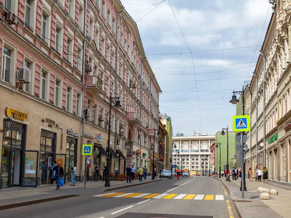 Moscou Rússia Junho 2020 Myasnitskaya Rua Fragmento Conjunto Arquitetônico — Fotografia de Stock