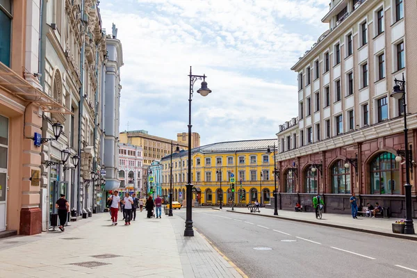 Moskou Rusland Juni 2020 Myasnitskaya Straat Een Fragment Van Het — Stockfoto