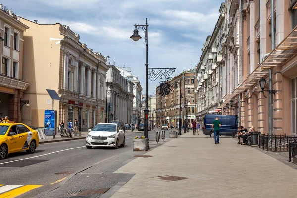 Moscú Rusia Junio 2020 Calle Myasnitskaya Fragmento Del Conjunto Arquitectónico — Foto de Stock