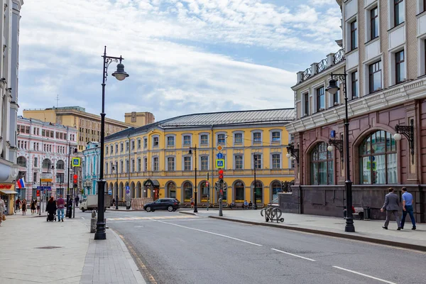 Moscou Rússia Junho 2020 Myasnitskaya Rua Fragmento Conjunto Arquitetônico — Fotografia de Stock