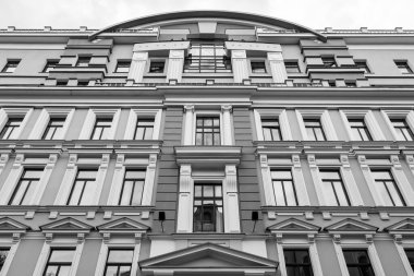 Moskova, Rusya, 15 Haziran 2020. Tarihi şehirde tipik bir yüzün parçası.