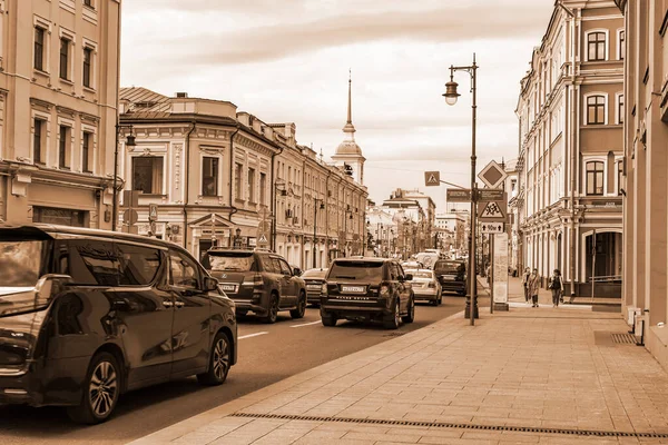 Moscú Rusia Junio 2020 Fragmento Conjunto Arquitectónico Típico Ciudad Histórica —  Fotos de Stock