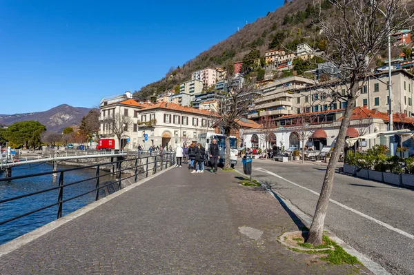 Como Italien Februar 2020 Malerischer Blick Auf Den Comer See — Stockfoto