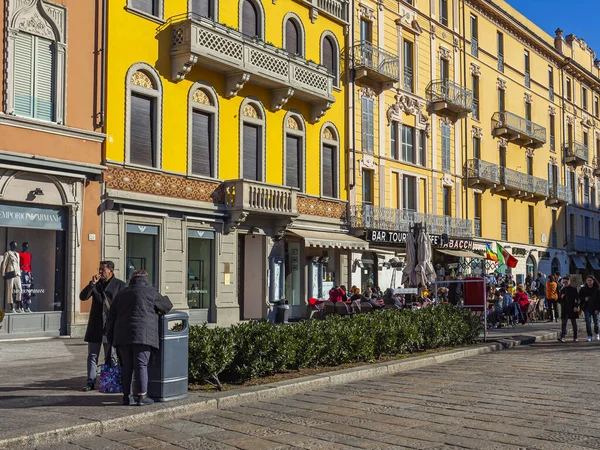 Côme Italie Février 2020 Vue Pittoresque Sur Ville Architecture Typique — Photo