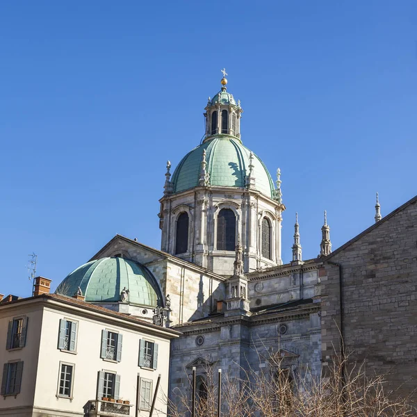 Como Italia Helmikuuta 2020 Katedraalin Julkisivun Sirpale — kuvapankkivalokuva