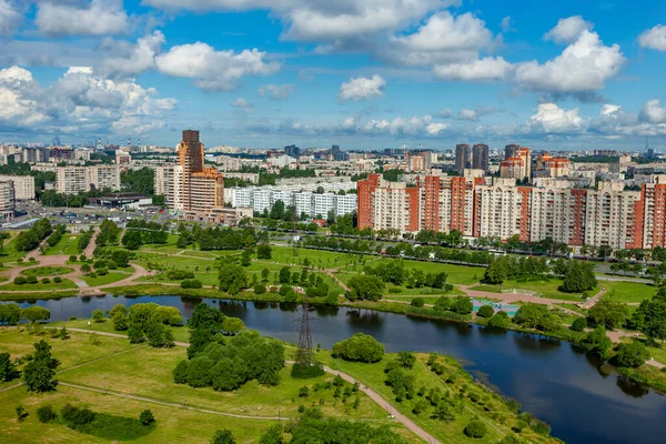 Petersburg Russia June 2020 Modern Multi Storey Residential Buildings — Stock Photo, Image