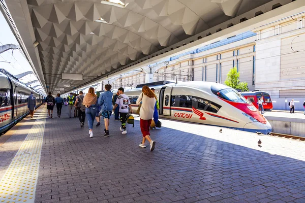 Saint Pétersbourg Russie Juin 2020 Train Moderne Grande Vitesse Sapsan — Photo
