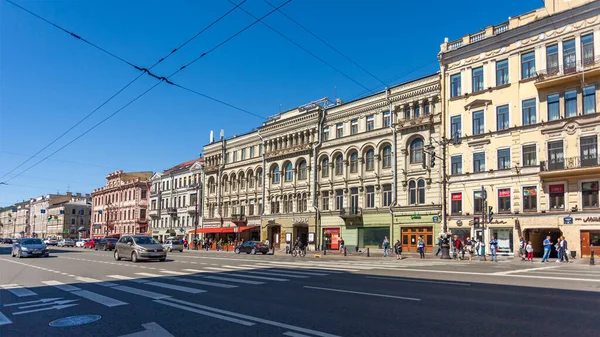 San Petersburgo Rusia Junio 2020 Vista Panorámica Calle Principal Ciudad — Foto de Stock