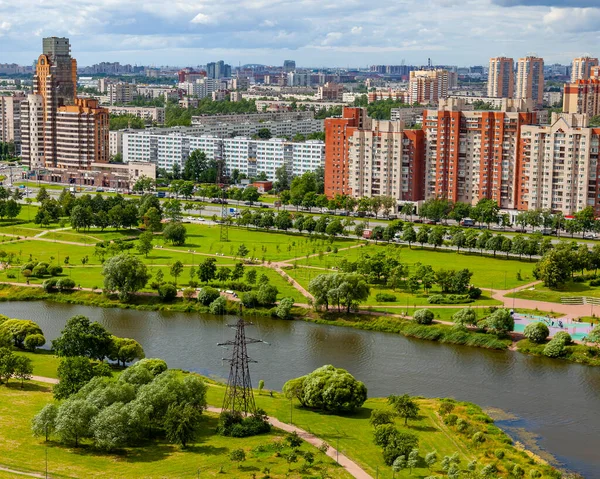 Petersburg Russia June 2020 Modern Multi Storey Residential Buildings Picturesque — Stock Photo, Image