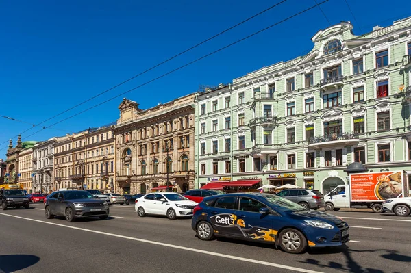 San Pietroburgo Russia Giugno 2020 Prospettiva Nevsky Strada Principale Della — Foto Stock