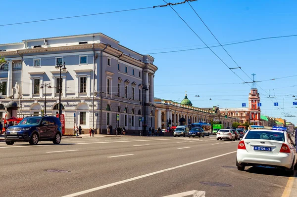 Sint Petersburg Rusland Juni 2020 Nevsky Prospect Hoofdstraat Van Stad — Stockfoto