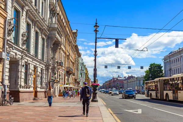 Sankt Petersburg Russland Juni 2020 Newski Prospekt Ist Die Hauptstraße — Stockfoto