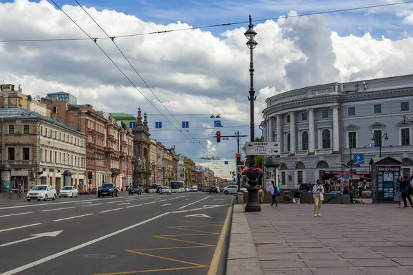 Petrohrad Rusko Června2020 Nevsky Vyhlídka Hlavní Ulice Města Architektonický Soubor — Stock fotografie