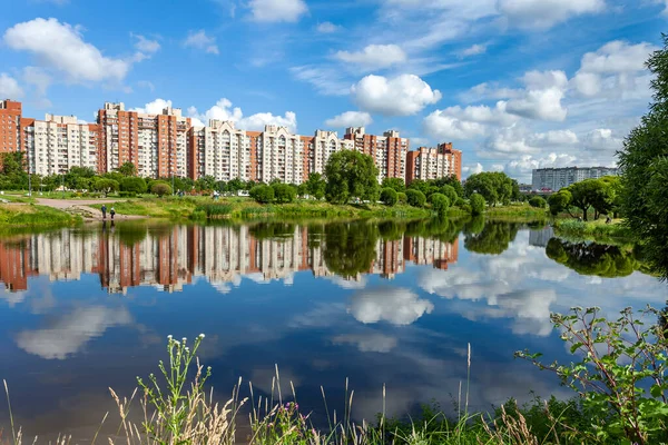 Санкт Петербург Россия Июня 2020 Многоэтажные Современные Жилые Здания — стоковое фото