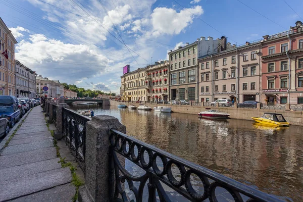 Sankt Petersburg Ryssland Juni 2020 Utsikt Över Moika Floden Och — Stockfoto