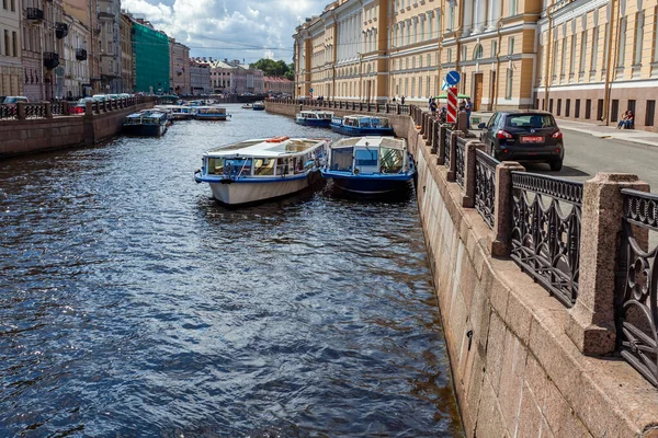 San Petersburgo Rusia Junio 2020 Vista Del Río Moika Sus — Foto de Stock