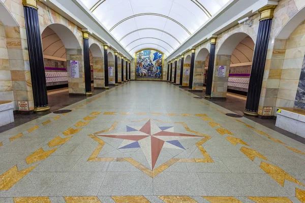 São Petersburgo Rússia Junho 2020 Interior Átrio Estação Admiralteyskaya Esta — Fotografia de Stock