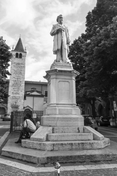 Vérone Italie Avril 2019 Monument Aleardo Aleardi — Photo