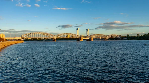 Sankt Petersburg Ryssland Juli 2020 Utsikt Över Neva Älv Och — Stockfoto