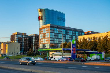 Saint Petersburg, Rusya, 13 Haziran 2020. Modern şehir mimarisi