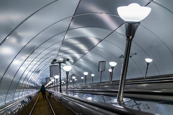 San Petersburgo Rusia Julio 2020 Interior Estación Prospekt Slavy — Foto de Stock