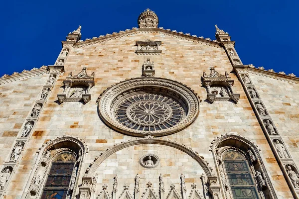 Como Italy February 2020 Fragment Facade Cathedral — Stock Photo, Image