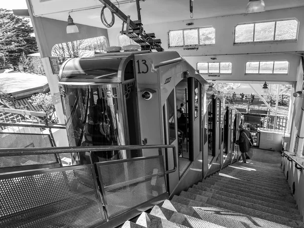 Brunate Itália Fevereiro 2020 Estação Funicular Para Margem Lago Como — Fotografia de Stock