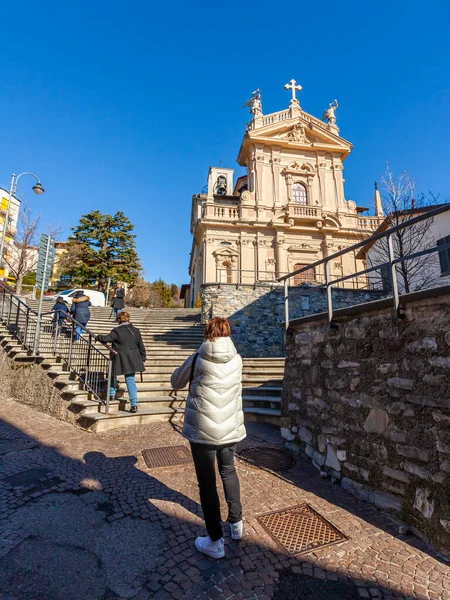 Brunate Italia Febrero 2020 Catedral Ciudad — Foto de Stock