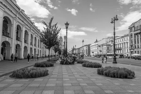 Sint Petersburg Rusland Juni 2020 Nevsky Prospect Hoofdstraat Van Stad — Stockfoto