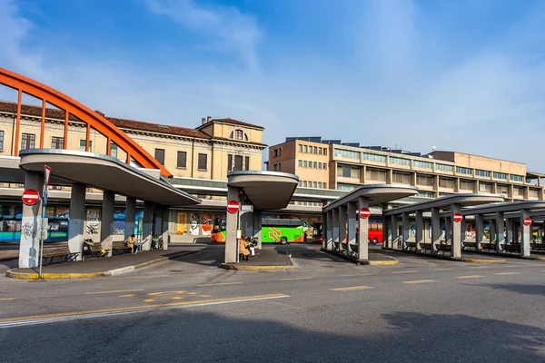 Бергамо Италия Февраля 2020 Года Железнодорожный Вокзал Площадь — стоковое фото