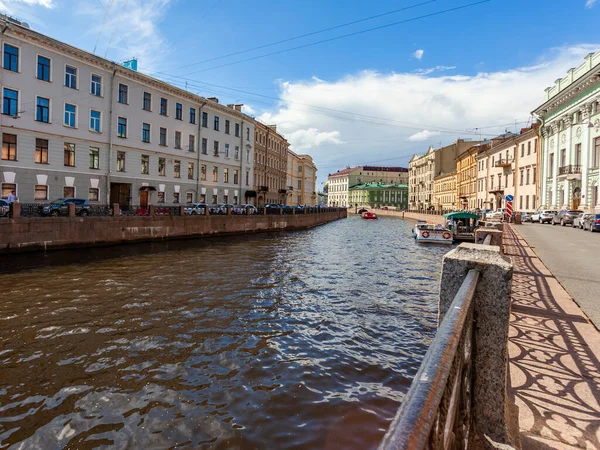 Petersburg Rusya Haziran 2020 Moika Nehri Nin Manzarası Manzaralı Setleri — Stok fotoğraf