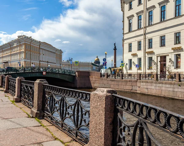 Sankt Petersburg Ryssland Juni 2020 Utsikt Över Moika Floden Och — Stockfoto