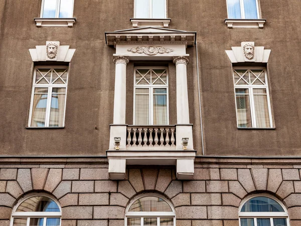 Moscow Russia August 2020 Fragment Typical Facade Historic City — Stock Photo, Image