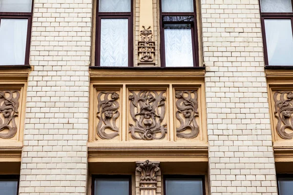 Moskau Russland August 2020 Fragment Einer Typischen Fassade Der Historischen — Stockfoto