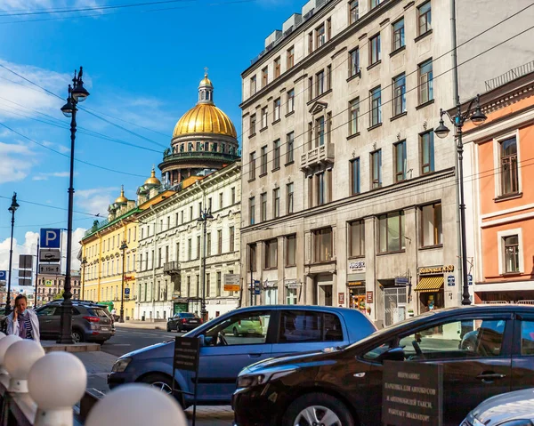 Petersburg Rusya Temmuz 2020 Malaya Morskaya Caddesi Isaac Katedrali Nin — Stok fotoğraf