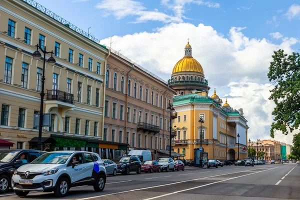 Petersburg Rusya Temmuz 2020 Malaya Morskaya Caddesi Isaac Katedrali Nin — Stok fotoğraf