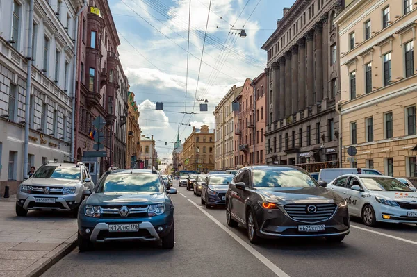 Petersburg Russia July 2020 Architectural Ensemble Typical Area Historical Buildings — Stock Photo, Image