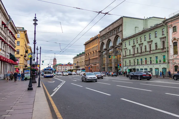 Sint Petersburg Rusland Juni 2020 Nevsky Prospect Hoofdstraat Van Stad — Stockfoto