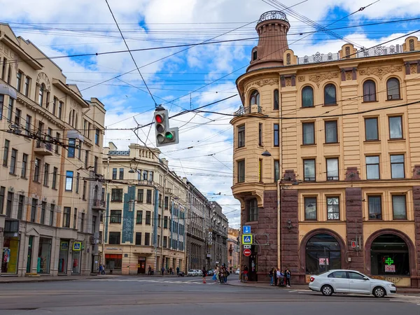 Petersburg Russia July 2020 Architectural Ensemble Typical Area Historical Buildings — Stock Photo, Image