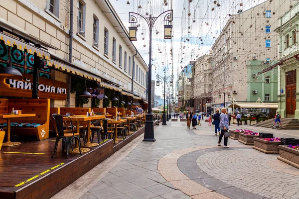 Moskau Russland August 2020 Kamergerskyi Pereulok Ist Eine Der Typischen — Stockfoto