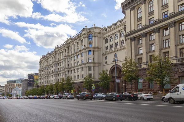 Moskou Rusland Augustus 2020 Tverskaya Een Van Belangrijkste Straten Van — Stockfoto