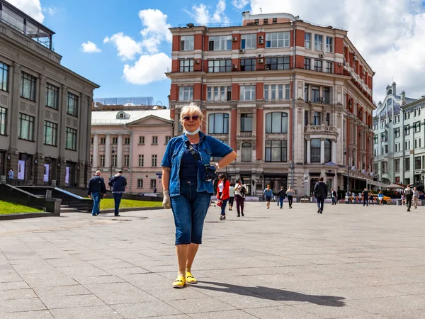 Moskau Russland August 2020 Das Architektonische Ensemble Der Berühmten Einkaufsstraße — Stockfoto