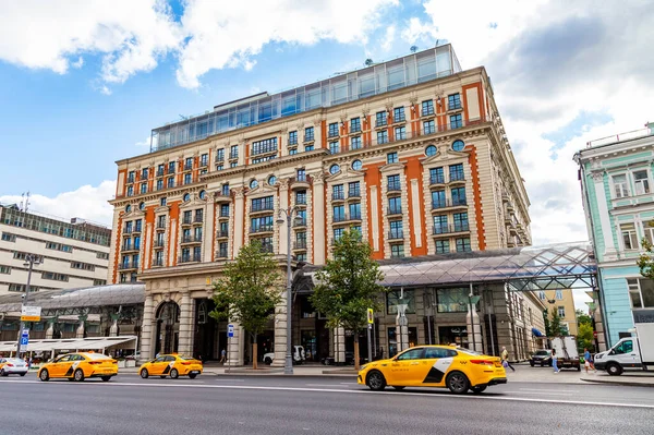 Moscow Russia August 2020 Tverskaya One Main Streets Capital Historic — Stock Photo, Image