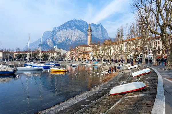 Lecco Italien Februar 2020 Das Malerische Ufer Des Comer Sees — Stockfoto