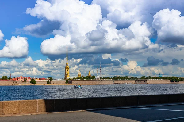 Saint Pétersbourg Russie Juillet 2020 Vue Sur Rivière Neva Son — Photo