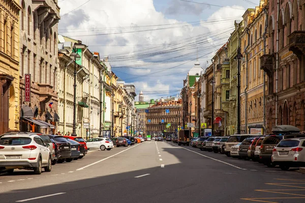 Petersborg Rusland Juli 2020 Det Arkitektoniske Ensemble Typisk Området Historiske - Stock-foto