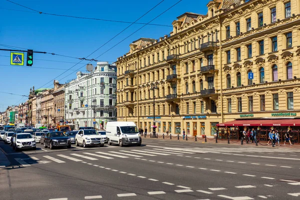 Saint Petersburg Russia June 2020 Nevsky Prospect Main Street City — Stock Photo, Image