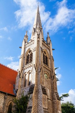 Güzel, Fransa, 9 Ekim 2019. Güzel bir şehir manzarası. Church Eglise Reforme de Nice
