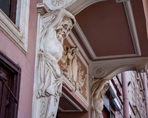 Petersburg Russia June 2020 Fragment Facade Building Historical Part City — Stock Photo, Image