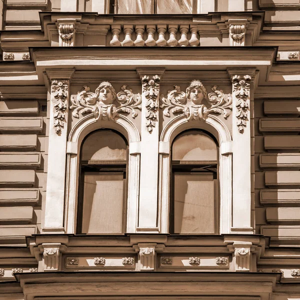 Petersburg Russland Juni 2020 Fragment Der Fassade Eines Gebäudes Historischen — Stockfoto